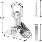 Heavy Duty Swing Hangers for Wooden Sets 2000 LB Capacity Hammock Hanger 360 Swivel Stainless Steel Swing Hardware Accessories 2 Packs for Porch Playground Yoga Heavy Bag