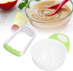 FTVOGUE Baby Food Mash Bowl Set - Long Handle, Easy to Use, Fruit & Vegetable Puree Maker - Green