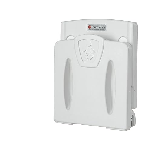Foundations Toddler Wall Safety Seat for Public Restrooms, Compact Design, Durable & Easy to Clean Polyethylene, 5806086 - Light Gray