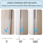 Door Pinch Guard Baby Proofing, Door Hinge Cover, Door Protector for Kids Finger Safety, Door Finger Pinch Guards Heavy Duty, Door jam Shield,JuneSisters 4
