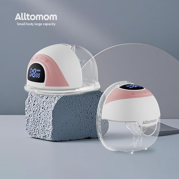 Breast Pump Hands Free Wearable Breastfeeding Pump with Adjustable Suction Electric Portable Wireless Breast Pump of Baby Mouth Double-Sealed Flange with 3 Modes & 9 Levels 24mm, 2 Pack