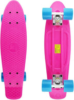 Skateboards Complete 22 Inch Mini Cruiser Retro Skateboard for Kids Boys Youths Beginners