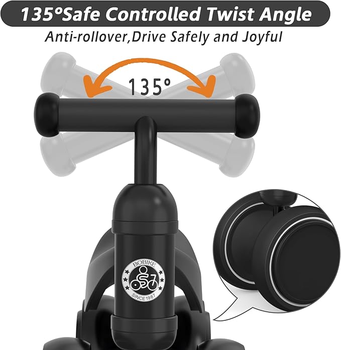 Baby Balance Bike Toys for 12-36 Months Kids Toy Boy and Girls Gifts Toddler Best First Birthday Gift Children Walker No Pedal Infant 4 Wheels Bicycle (Classic, Black)