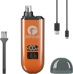 Adnyusi-2025 Professional Painless Nose Hair Trimmer, Unisex, USP Charging Digital Display, Double-Edged Blade That Does Not Harm The Nasal Cavity, Easy to Clean, Portable and Lightweight Design