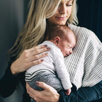 Little Unicorn Ultra-Absorbent Premium Burp Cloth | Soft on Baby's Skin | Larger Size | Ergonomic Design (Grey Stripe)