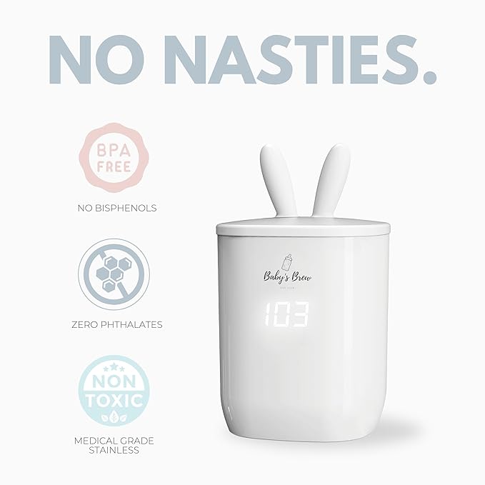 Baby’s Brew Superfast Baby Bottle Warmer – Portable, Travel-Friendly & Outdoor Warmer for On-The-Go Use – Warms Breast Milk, Formula & Water – BPA-Free | Only Warmer | Bottle Adapter Not Included