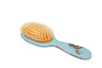 Rock & Ruddle Soft White Natural Boar Bristle Hairbrush for Babies and Young Children | Perfect for Fine Hair Detangling and Smoothing - Turtles