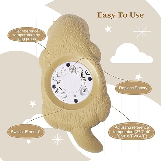 Digtal Baby Bath Thermometer for Infants Accurate Otter Bathtub Thermometer BPA Free Baby Bath Temperature Toy Easy to Use