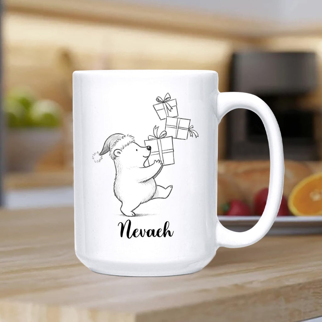 Polar Ceramic Coffee Mug 11 15 Oz, Personalized Polar Lover Coffee Cup Gift For Family Best Friends Sister Brother, Custom Polars Accent Mug Cup With Name, Polars Bear White Mugs Gift For Birthday