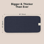 5-Pack Cotton Muslin Burp Cloths Baby Girls, Boys - Soft & Absorbent Spit Up Burp Rags, Large Muslin Towel, Cotton Wash Cloths for Babies, Newborn, Infant, No Shrink, Durable, Neutral (Eclipse)