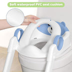 Toilet Seat, Potty Training Seat for Toddler, Upgraded 2-in-1 Potty Toilet Training for Boys and Girls,Waterproof Cushioned Mat with Non-slip Step Stool