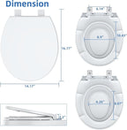 Garvee Toilet Seats with Toddler Seat, Round Toilet Seat Cover with Quick-Release Hinges, PP Soft Close Lid, Toddler Toilet Cover for Kids Potty Training, Soft Close Design for Family Use