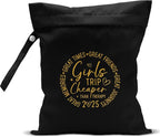 Girls Trip Gifts Wet Dry Bag, Beach Bag Wet Bag Favors, for Swimsuit Toiletry Travel Essentials For Women Aloha Bags, Beach Travel Gym Laundry bags for Dirty Diaper Swimsuit Gifts (Black)