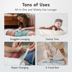 Infant Lounger, Baby Nest Cover for Baby Girls & Boys, Newborn Essentials for Baby 0-18 Months, 100% Cotton Breathable (Spring Green)