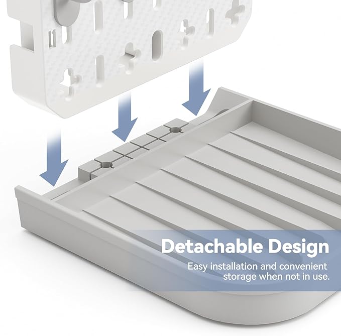 Baby Bottle Drying Rack Bottle Dryer Rack for 12 Bottle Drying Rack Space Saving Kitchen Countertop Vertical Cup Drainer Rack Detachable Baby Bottle Holder Storage Organizer Pump Part Dryer Rack Grey