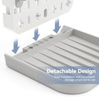 Baby Bottle Drying Rack Bottle Dryer Rack for 12 Bottle Drying Rack Space Saving Kitchen Countertop Vertical Cup Drainer Rack Detachable Baby Bottle Holder Storage Organizer Pump Part Dryer Rack Grey