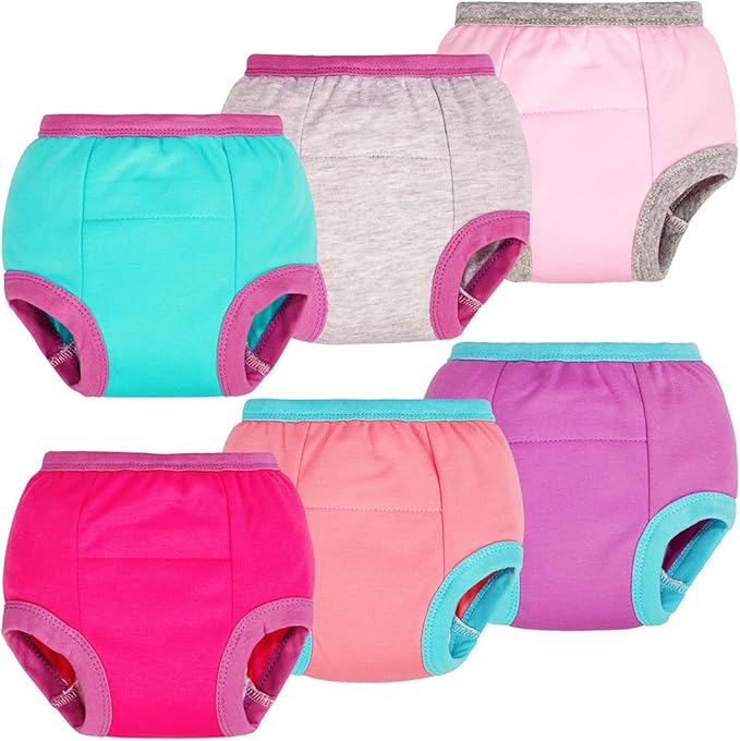 BIG ELEPHANT Toddler Training Pants, Soft Cotton Absorbent Training Underwear for Baby Boys & Girls