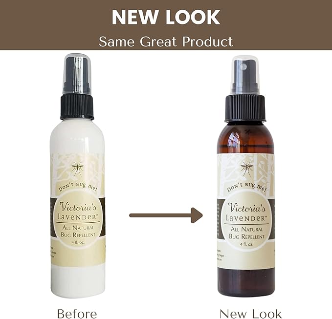 Victoria's Lavender Organic Don’t Bug Me Insect Spray DEET-Free, Made with Plant Based Essential Oils & Aloe Vera - Made in The USA - (1 Pack 4 Fl Oz)