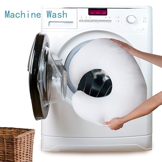 Nursing Pillow and Positioner, Breastfeeding, Bottle Feeding, Baby Sitting Support, Tummy Time Support for Baby Boys and Girls, Propping Baby Pillow (Naked Pillow)