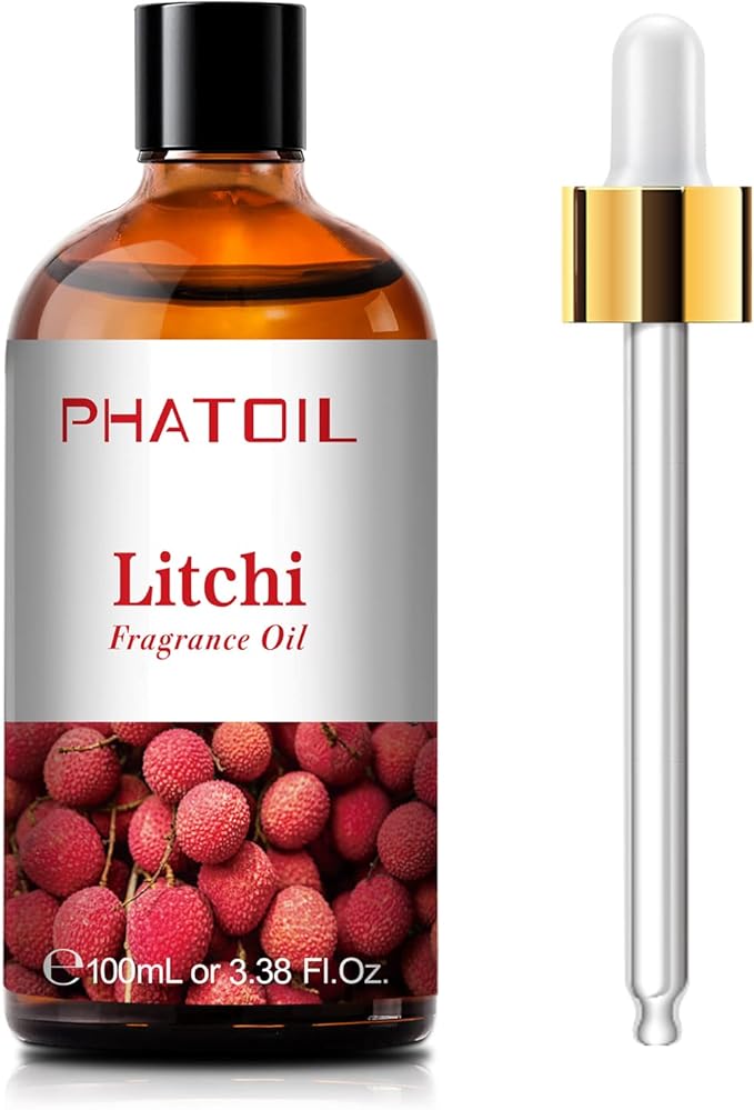 PHATOIL 3.38FL.OZ Litchi Fragrance Oils for Aromatherapy, Essential Oils for Diffusers for Home, Perfect for Diffuser, Yoga, Skin Care, DIY Candle and Soap Making - 100ml