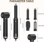 Blow Dryer Brush 5 in 1, Multi Ionic Hair Dryer Brush Set, Auto Air Wrap Hair Styler with 3 Temperature, Powerful Hair Styling Tools Set for Fast Drying, Curling, Straightening & Smoothing