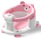 Baby Bath Seat for Babies 6 Months & Up, Toddler Bath Seats for Babies Sitting Up, Non-Slip Infant Bath Tub Chair with 4 Suction Cups & Soft Cushion for Shower, Compact Toddler Bathtub Seat, Pink