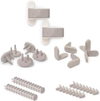 Ubbi Safety Bundle, Safeguarding and Baby Proofing Set, Includes 36 Outlet Covers, 16 Table Corner Protectors and 2 Pinch Guards, Child Safety Kit, Taupe
