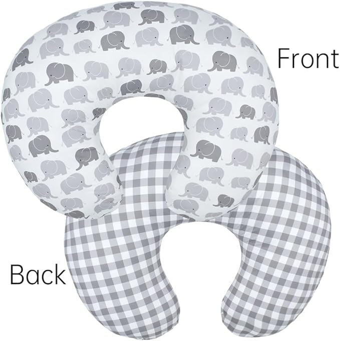 Nursing Pillow and Positioner, Breastfeeding, Bottle Feeding, Baby Sitting Support with Removable Ultra Soft Minky Cover, Tummy Time Support for Baby Boys and Girls