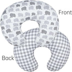Nursing Pillow and Positioner, Breastfeeding, Bottle Feeding, Baby Sitting Support with Removable Ultra Soft Minky Cover, Tummy Time Support for Baby Boys and Girls