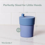 WeeSprout Bamboo Grow-With-Me Sippy Cups with Lids, 10 oz Set of Four, Babies Kids & Toddlers, Made With Bamboo & 100% Silicone, Bite Spout Design, Dishwasher Safe
