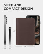 ALLIVE Passport Holder for Travel Women Men,Genuine Leather Passport Cover Wallet,Travel Must Haves Airport Essentials Travel Gifts Brown