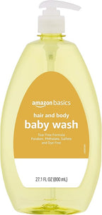 Amazon Basics Tear-Free Baby Hair and Body Wash, 27.1 Fluid Ounce, Lightly Scented, 1-Pack (Previously Solimo)