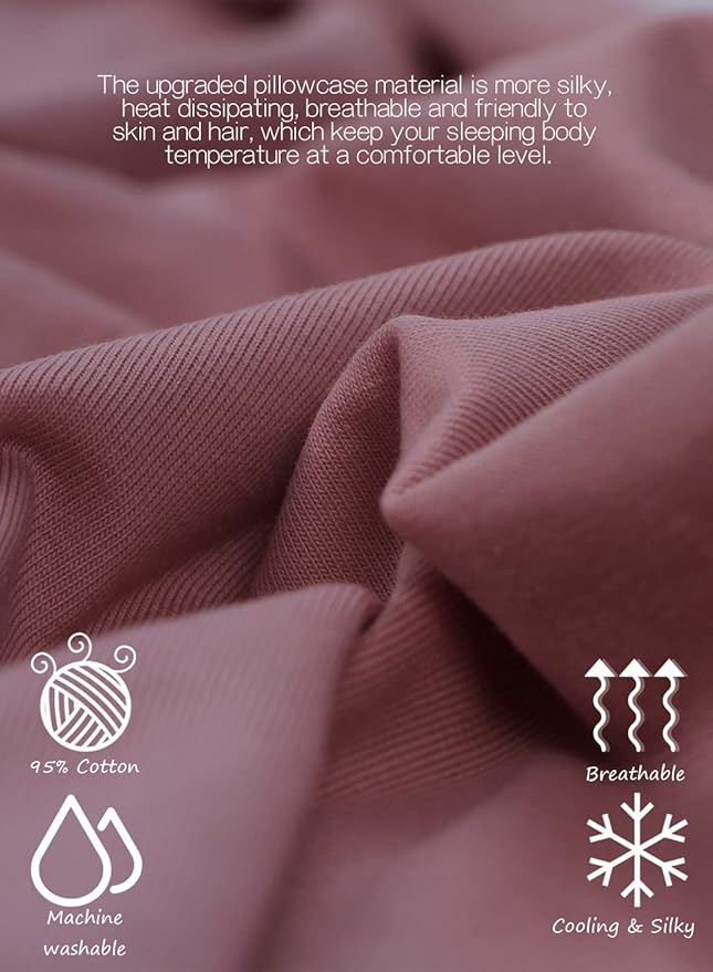 INSEN Cooling Pregnancy Pillow, Maternity Pillow with Soft Cotton Cover, C Shaped for Pregnant Sleeping (Cooling Cotton-Pink)