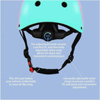 Color Gradient Adjustable Kids' Helmet with Knee & Elbow Pads Set | Multi-Sport Safety Gear for Boys & Girls Ages 5-14 | Skateboarding, Scooters, Roller & Inline Skating, Longboarding