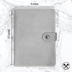 Genuine Leather AirTag Passport Holder and Wallet for Men and Women RFID Blocking for Secure Traveling and Documentation Organizer (Grey)