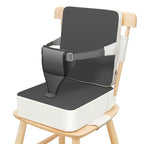 Toddler Booster Seat for Dining Table, Non-Slip Kitchen Chair Booster Cushion with Backrest and Adjustable Straps, Portable PU Waterproof Travel Baby Booster Increasing Cushion