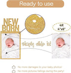 First Birthday Photo Banner Monthly Milestone Photograph Bunting Garland with First Birthday Cake Topper High Chair Banner 1st Birth Decorations