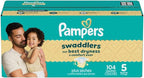 Pampers Baby Diapers - Swaddlers - Size 5, 104 Count, Ultra Absorbent Disposable Infant Diaper