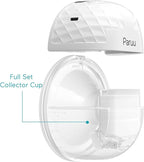 Paruu P10 Full Set Collector Cup, Original Breast Pump Parts, Wearable Breast Pump Replacement Accessories, 1 Set
