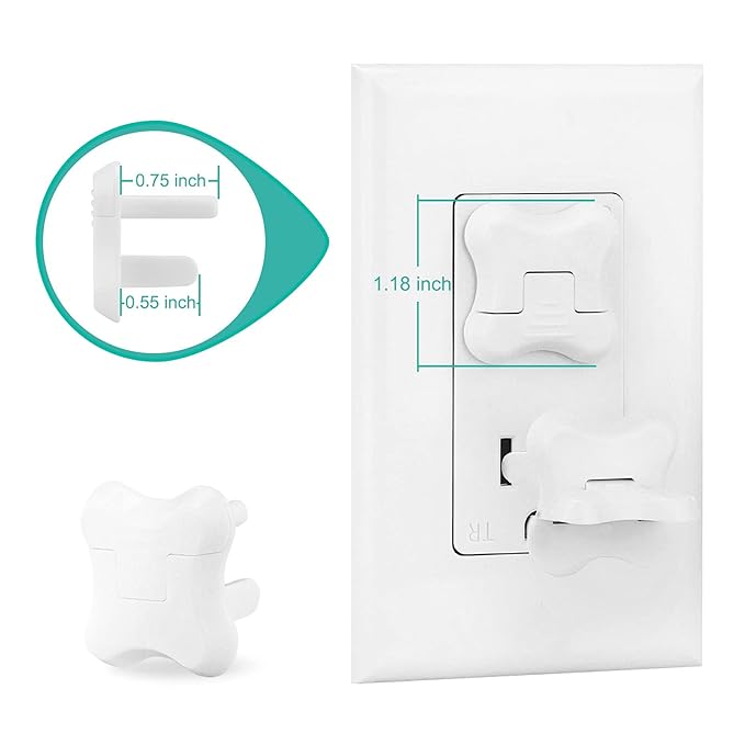 Outlet Covers Babepai 38-Pack White Baby Proof Electrical Protector Safety Improved Baby Safety Plug Covers