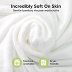 6-Pack Baby Washcloths - Soft Absorbent Viscose from Bamboo Wash Cloths for Babies, Kids, Toddlers, Infant, Newborn Bath Towels, Gentle on Sensitive Skin, 10x10 Reusable Face Towels (Rosy)