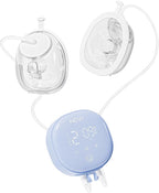 NCVI Wearable Breast Pump Hands Free with 21/24mm Flange, Portable Breastfeeding Pump with Motor Buckle for Travel & Work Equipped with Third-Generation Anti-Spill Collection Cups (On-The-Go Size)