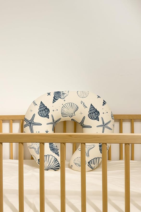 Nursing Pillow Covers 2 Pack, Breastfeeding Pillow Slipcovers Soft and Stretchy, Nursing Covers for Baby Girls Boys Newborn