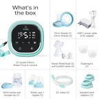 Zomee Z2 Double Electric Breast Pump – with Expression, Massage, and 2-Phase Modes - Hospital Grade Rechargeable, Portable, Hands Free Wearable Breast Pump