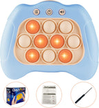 Pop The Target! Handheld Speed Pushing Game Machine: A Fun Multiplayer Game for Family. Fidget Game Toy for 6 7 8 9 10 11 12 Years Old Light Blue