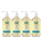 Happy Cappy Baby Shampoo and Body Wash - Eczema Body Wash for Kids, Toddler, Adults, Helps with Dryness, Reduces Itching and Redness, Dermatologist Tested, Fragrance Free - 8 Fl Oz (Pack of 4)
