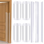 12 Pcs Door Pinch Guard Baby Proofing Jam Shield Door Finger Pinch Guard 47.2 x 7 Inch Hinge Cover Protectors for 90 and 180 Degree Gates Kids Pets Safety