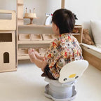 CoocooBaby Portable potty seat for toddler travel, Portable toilet for kids with Potty Liners, Travel Bag, Foldable Car Potty for Toddler (Penguin)