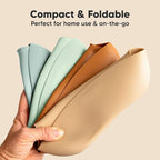 KeaBabies 2-Pack Silicone Baby Bibs for Eating - Sturdy Food-Grade Silicone Bibs for Babies Girl, Boy, Large Food Catcher, Clean & Put On Easily, Waterproof Toddler Feeding Essentials(Pastel Sky)