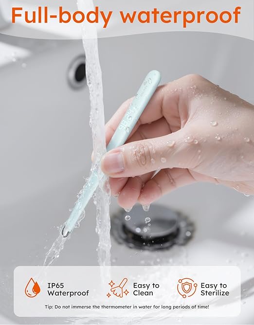 Thermometer for Adults and Kids, Medical-Grade Accurate Fast Reading Oral and Underarm Temperatures, Rechargeable Digital Thermometers with LED Display